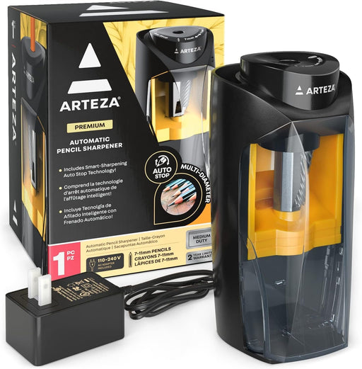 Pencil Sharpener, Black, Quiet Pencil Sharpener for 8 - Mm Pencils, Office Supplies for Teachers, Students, and Classrooms, Art Studios, and Workspaces - Lacatang Shop