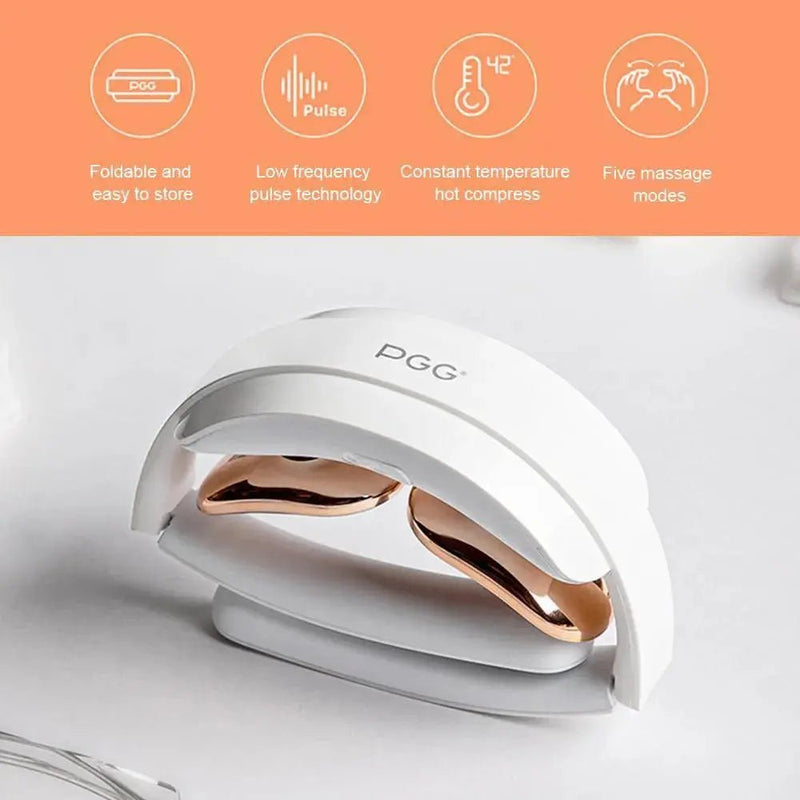 PGG Folding Portable Neck Massager 5 Modes Massage Pulse Infrared - Lacatang Shop