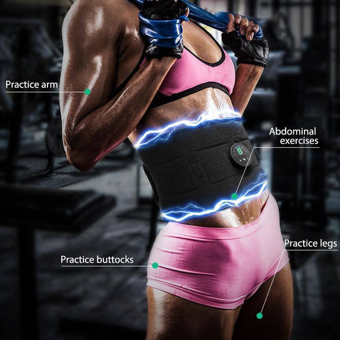 Smart EMS Fitness Vibration Belt Abdominal Trainer Muscle Slimming - Lacatang Shop