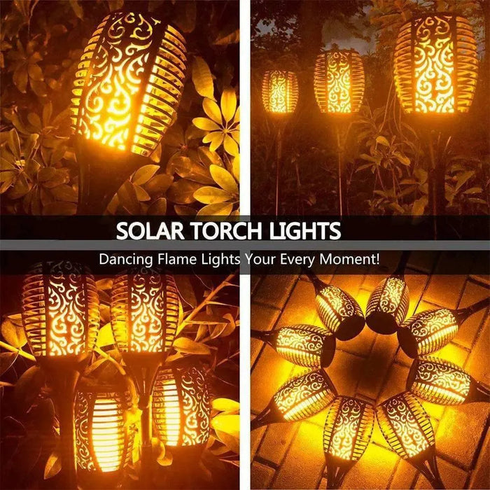 33 Led Outdoor Waterproof Solar Powered Small Torch Flame Lights - Lacatang Shop