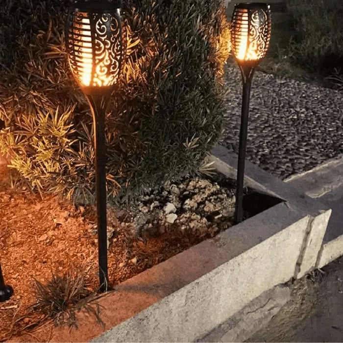 33 Led Outdoor Waterproof Solar Powered Small Torch Flame Lights - Lacatang Shop