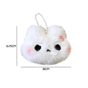 Plush Stuffed Rabbit Plush Keychain Blush Angry Rabbit Crying Bunny Blush Angry Rabbit Plush Pendant Cartoon Anime Soft - Lacatang Shop