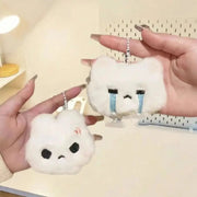 Plush Stuffed Rabbit Plush Keychain Blush Angry Rabbit Crying Bunny Blush Angry Rabbit Plush Pendant Cartoon Anime Soft - Lacatang Shop