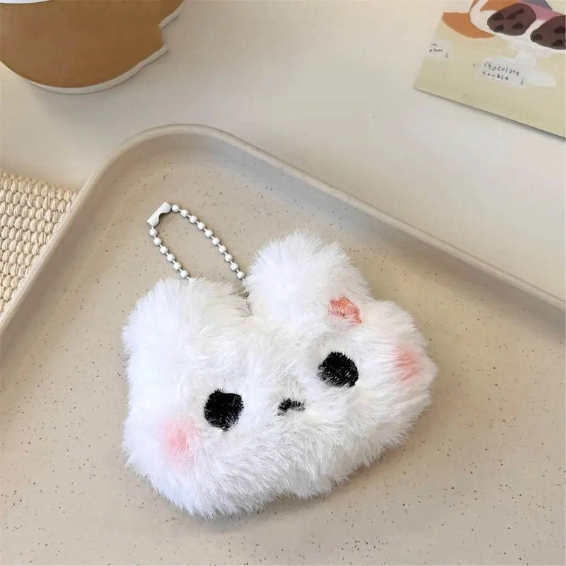 Plush Stuffed Rabbit Plush Keychain Blush Angry Rabbit Squeak Blush Angry Rabbit Plush Pendant Ins Cartoon Anime - Lacatang Shop