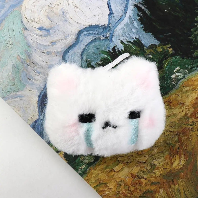 Plush Stuffed Rabbit Plush Keychain Crying Bunny Blush Angry Rabbit Blush Angry Rabbit Plush Pendant Korean Style Soft - Lacatang Shop