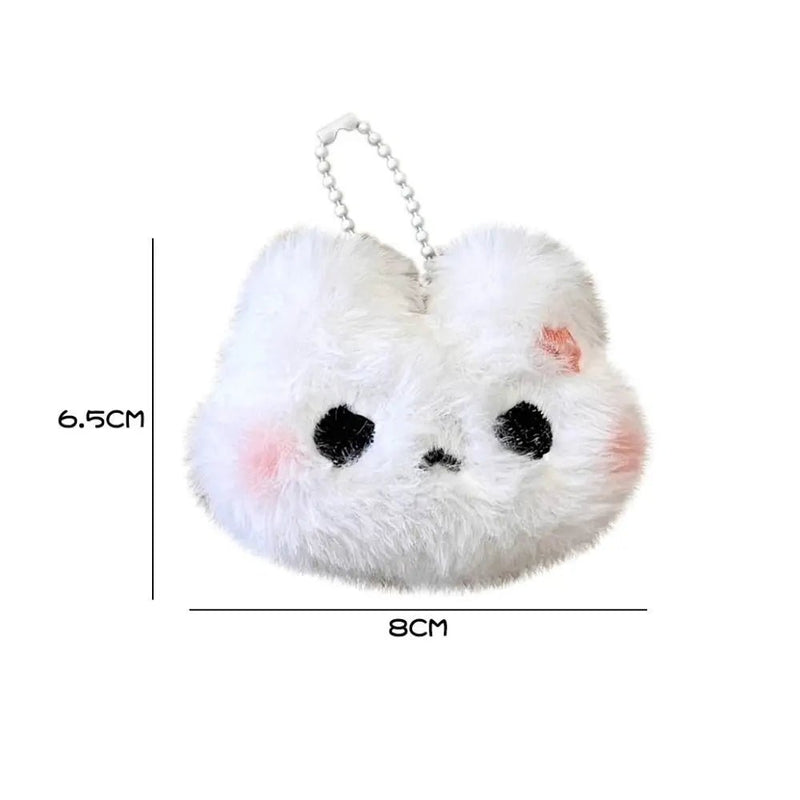 Plush Stuffed Rabbit Plush Keychain Crying Bunny Blush Angry Rabbit Blush Angry Rabbit Plush Pendant Korean Style Soft - Lacatang Shop