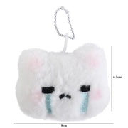 Plush Stuffed Rabbit Plush Keychain Crying Bunny Blush Angry Rabbit Blush Angry Rabbit Plush Pendant Unique Design Korean Style - Lacatang Shop