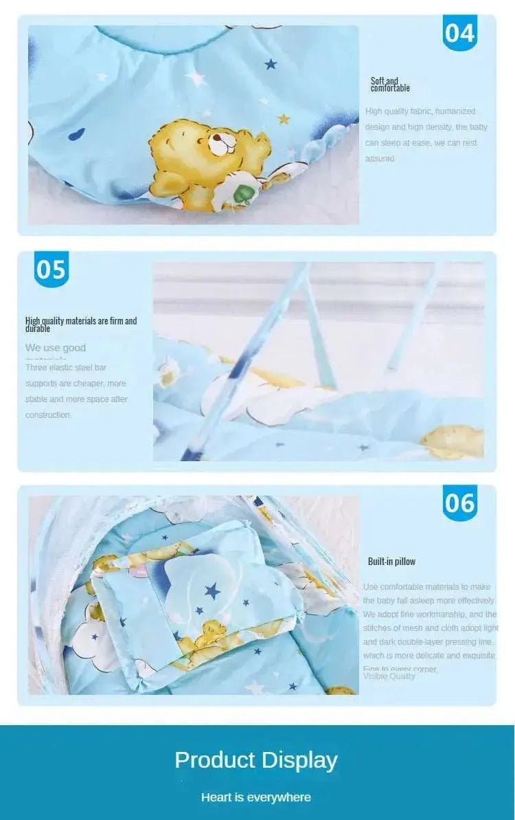 Portable Bionic Travel Crib: Compact and Pressure - Resistant Folding Bed for Newborns - Lacatang Shop