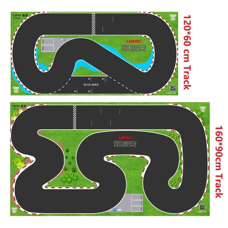 Portable PK Mesh Race Track Mat for Mini RC Cars - 160x90cm & 120x60cm Options - Lacatang Shop