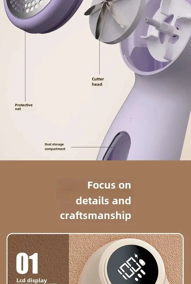 Portable Rechargeable Fabric Shaver New Lint Remover for Clothes Sweaters and Sofas Quickly Removes Lint & Pills Home Essential - Lacatang Shop