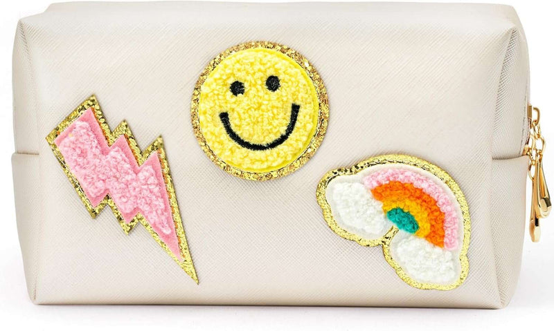 Preppy Patch Small Toiletry Bag - Pink - Lacatang Shop