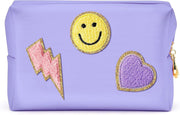 Preppy Patch Small Toiletry Bag - Pink - Lacatang Shop