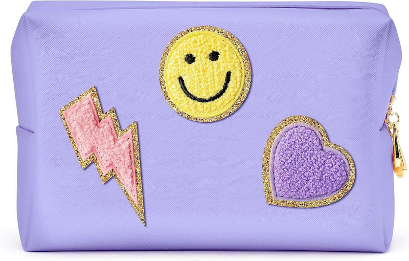 Preppy Patch Small Toiletry Bag - Pink - Lacatang Shop