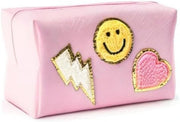 Preppy Patch Small Toiletry Bag - Pink - Lacatang Shop