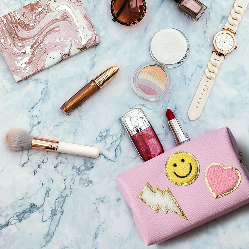 Preppy Patch Small Toiletry Bag - Pink - Lacatang Shop