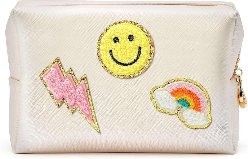 Preppy Patch Small Toiletry Bag - Pink - Lacatang Shop