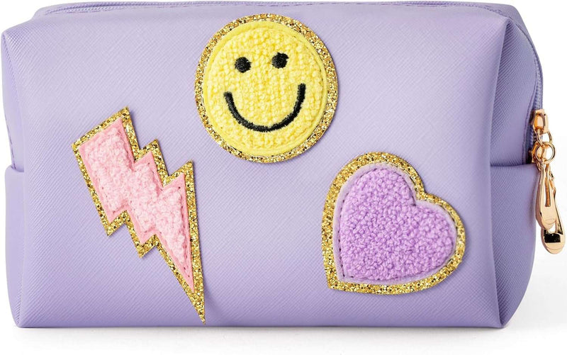 Preppy Patch Small Toiletry Bag - Pink - Lacatang Shop