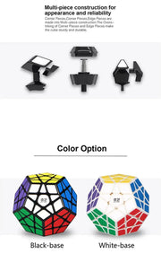 QIYI Stickerless Megaminx Speed Cube - 12 - Sided Educational Puzzle Toy for Kids - Lacatang Shop