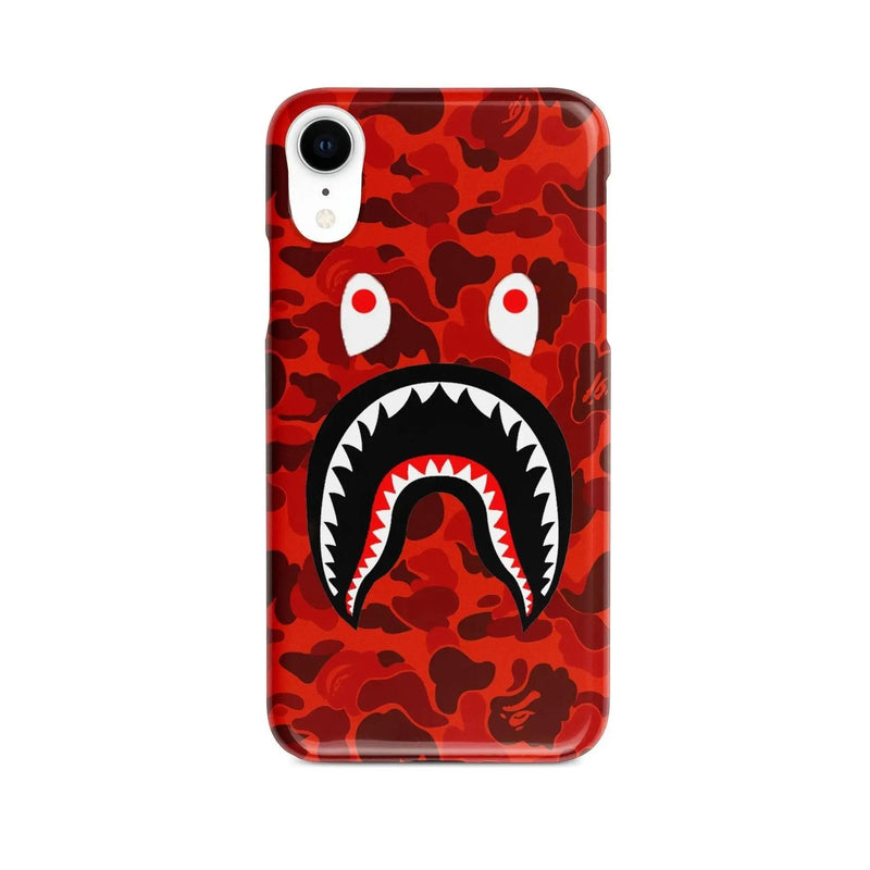 Red Camo Shark Mouth iPhone Case - Lacatang Shop