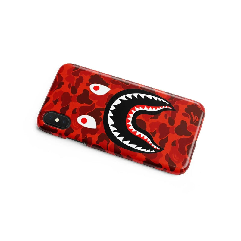 Red Camo Shark Mouth iPhone Case - Lacatang Shop