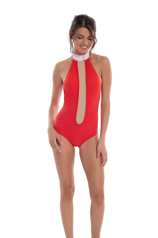 Revel Rey Chili Plumage One Piece Swimsuit - Top - Rated Customer Favorite - Lacatang Shop