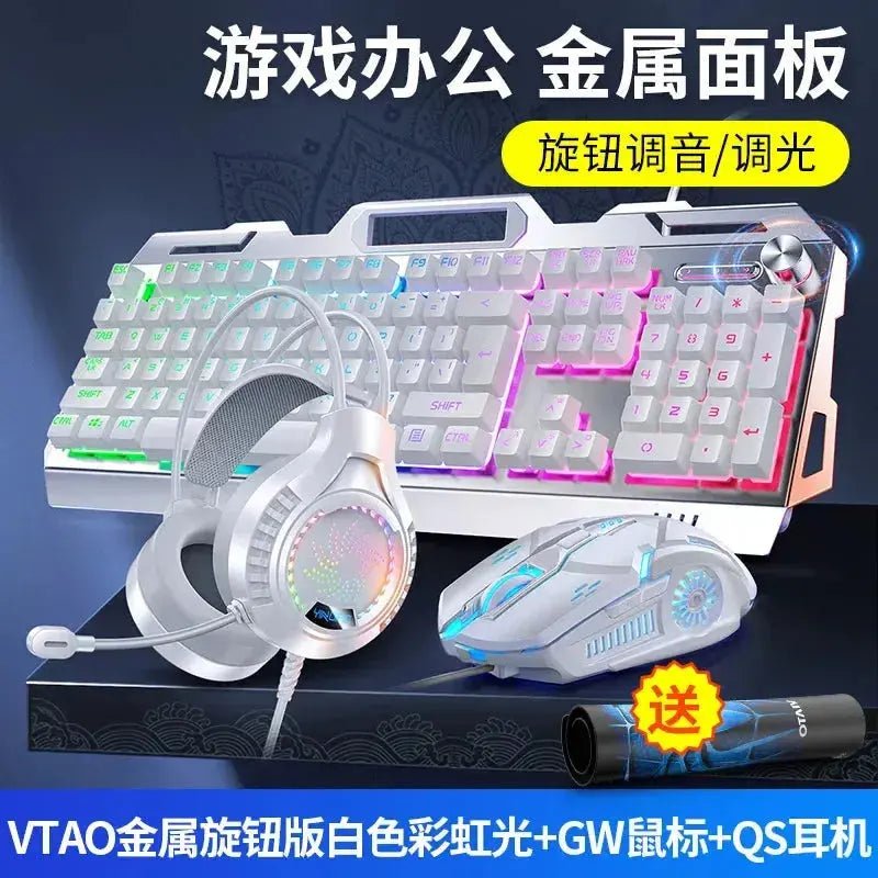 RGB Gamer Keyboard Gaming Keyboard and Mouse Headphone Gamer Kit Backlit USB Wired Computer KeyboardFor Pc Laptop 3 In1 Teclado - Lacatang Shop