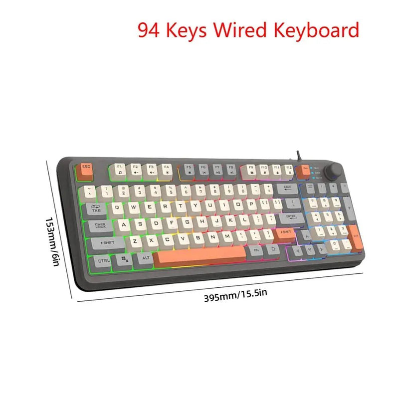 RGB Gaming Keyboard and Mouse Kit Wired/Wireless PC Keyboard USB Gamer Keyboard Backlit for Computer PC Laptop - Lacatang Shop