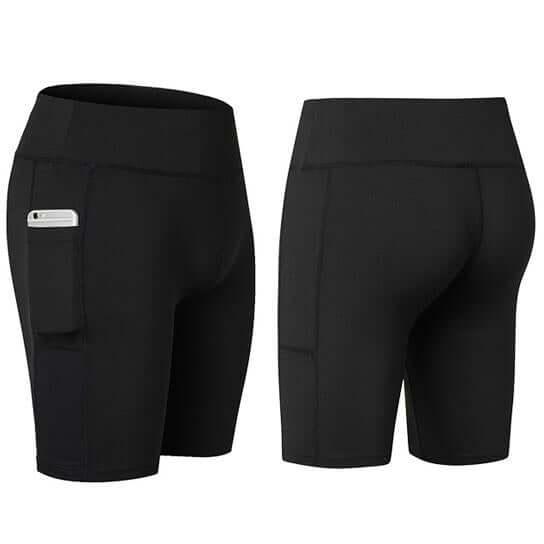 All Seasons Yoga Shorts Stretchable With Phone Pocket - Lacatang Shop