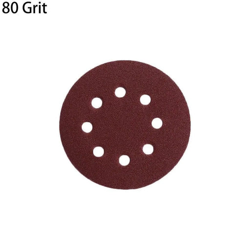 P-80 5 inch 8 Hole Sanding Discs Grind Paper Sanding Disc~2350 - Lacatang Shop