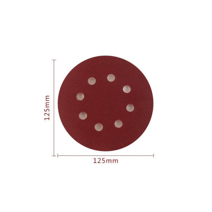 P-80 5 inch 8 Hole Sanding Discs Grind Paper Sanding Disc~2350 - Lacatang Shop