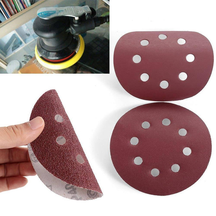 P-80 5 inch 8 Hole Sanding Discs Grind Paper Sanding Disc~2350 - Lacatang Shop