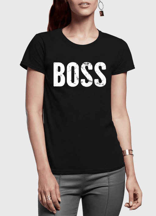 Boss Half Sleeves Women T-shirt - Lacatang Shop