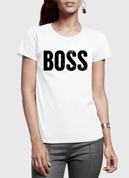 Boss Half Sleeves Women T-shirt - Lacatang Shop