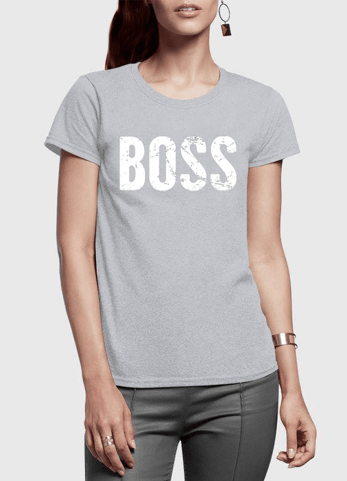 Boss Half Sleeves Women T-shirt - Lacatang Shop