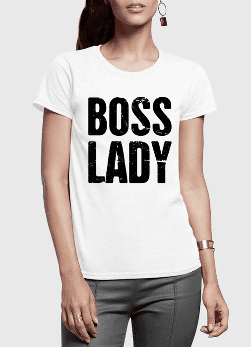 Boss Lady Half Sleeves Women T-shirt - Lacatang Shop