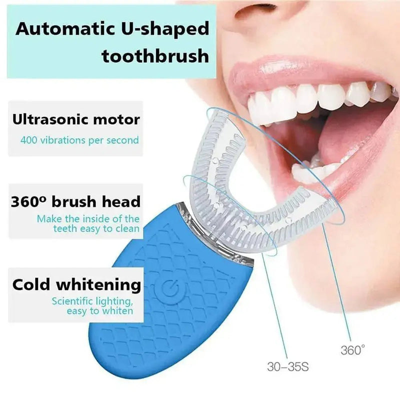 Silicone Electric Toothbrush 360° for Adult Smart Automatic Whitening - Lacatang Shop