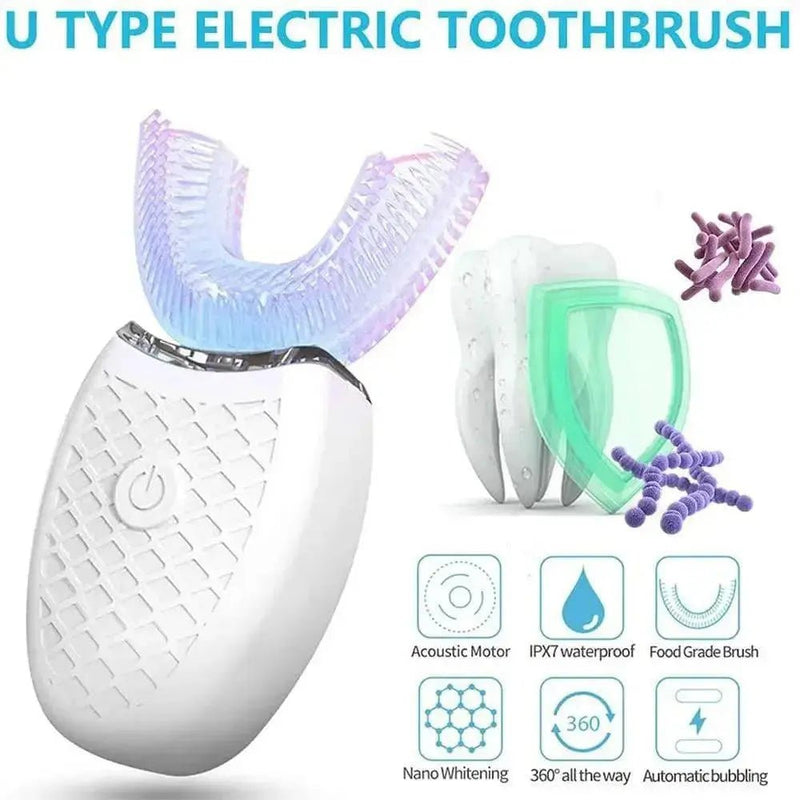 Silicone Electric Toothbrush 360° for Adult Smart Automatic Whitening - Lacatang Shop