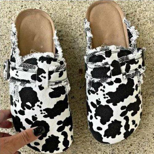 Flat Heel Round Toe Canvas Loafer Women's Vintage Clogs - Lacatang Shop