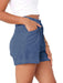 High waisted solid corduroy loose shorts - Lacatang Shop