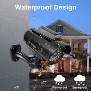 Simulation Solar Camera Fake Camera Outdoor CCTV Surveillance Simulation Fake Camera Waterproof And Safe Home Flashing LED Light - Lacatang Shop