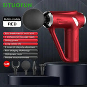 SITUOFUN Massage Gun 32 Levels Deep Tissue Neck Body Back Muscle Sport Electric Pistol Massager Exercise Relaxation Pain Relief - Lacatang Shop