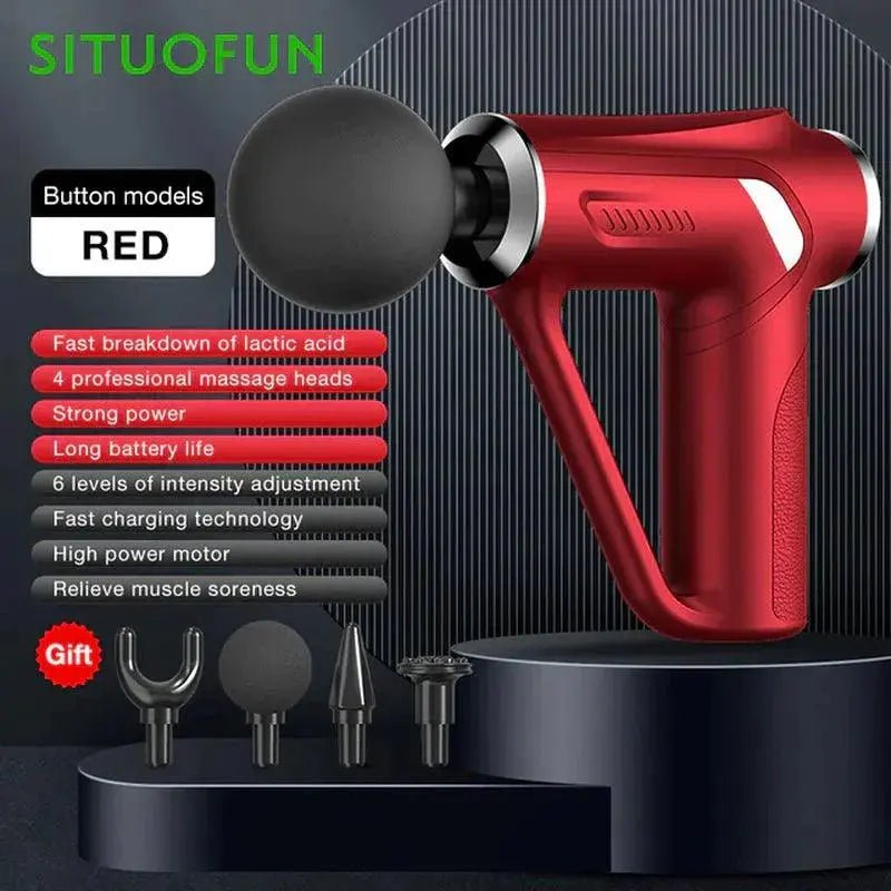 SITUOFUN Massage Gun 32 Levels Deep Tissue Neck Body Back Muscle Sport Electric Pistol Massager Exercise Relaxation Pain Relief - Lacatang Shop