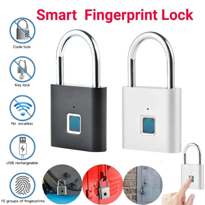Smart Biometric Fingerprint Padlock - Waterproof & USB Rechargeable - Lacatang Shop