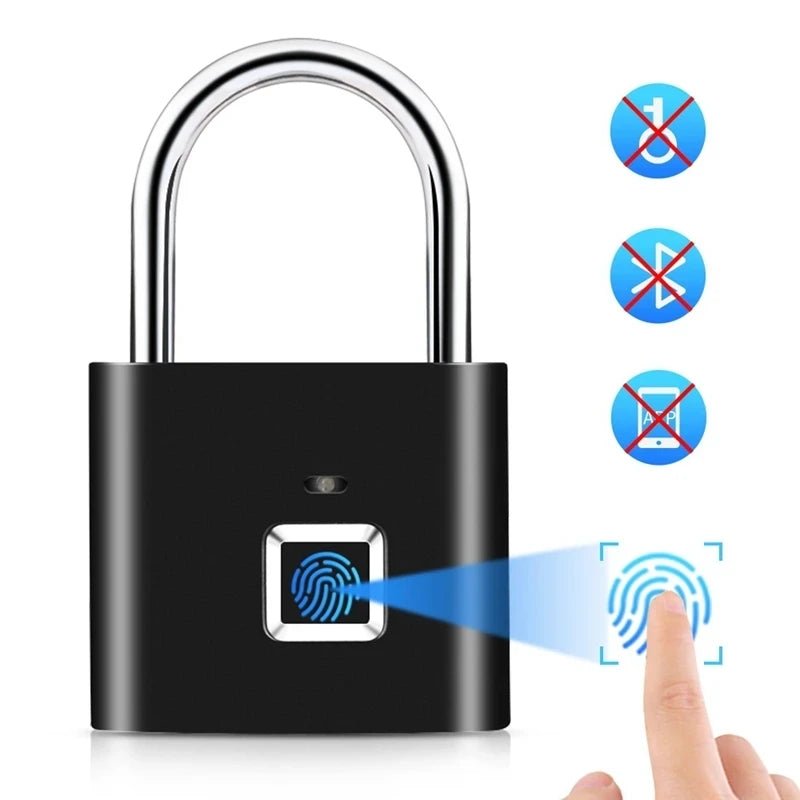 Smart Biometric Fingerprint Padlock - Waterproof & USB Rechargeable - Lacatang Shop
