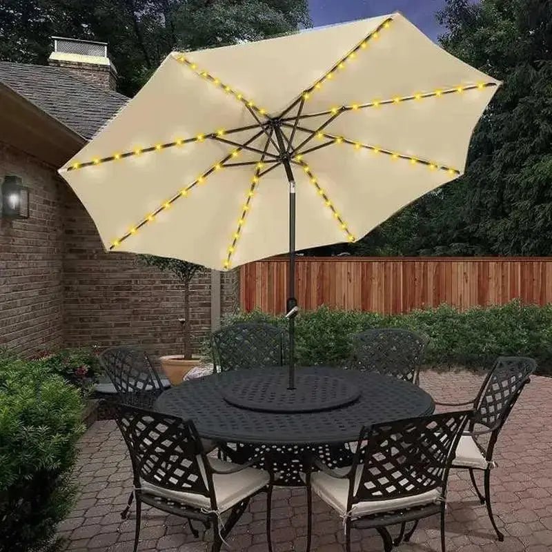 Solar Power Patio Umbrella Lights - Waterproof Outdoor Garden Fairy String Lamp - Lacatang Shop