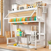 Stainless Steel Adjustable Sink Dish Rack - Kitchen Organizer