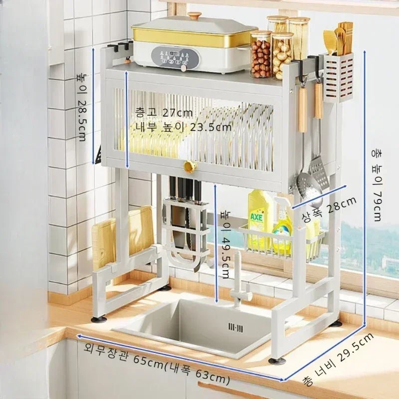 Stainless Steel Adjustable Sink Dish Rack - Kitchen Organizer - Lacatang Shop