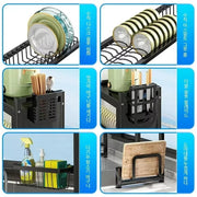 Stainless Steel Adjustable Sink Dish Rack - Kitchen Organizer - Lacatang Shop