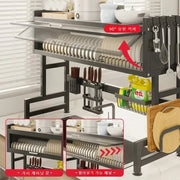 Stainless Steel Adjustable Sink Dish Rack - Kitchen Organizer - Lacatang Shop