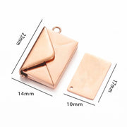 Stainless Steel Customized Letter Envelope Necklace Locket Jewelry Secret Love Note Pendant Engraved Note Photo for Women - Lacatang Shop